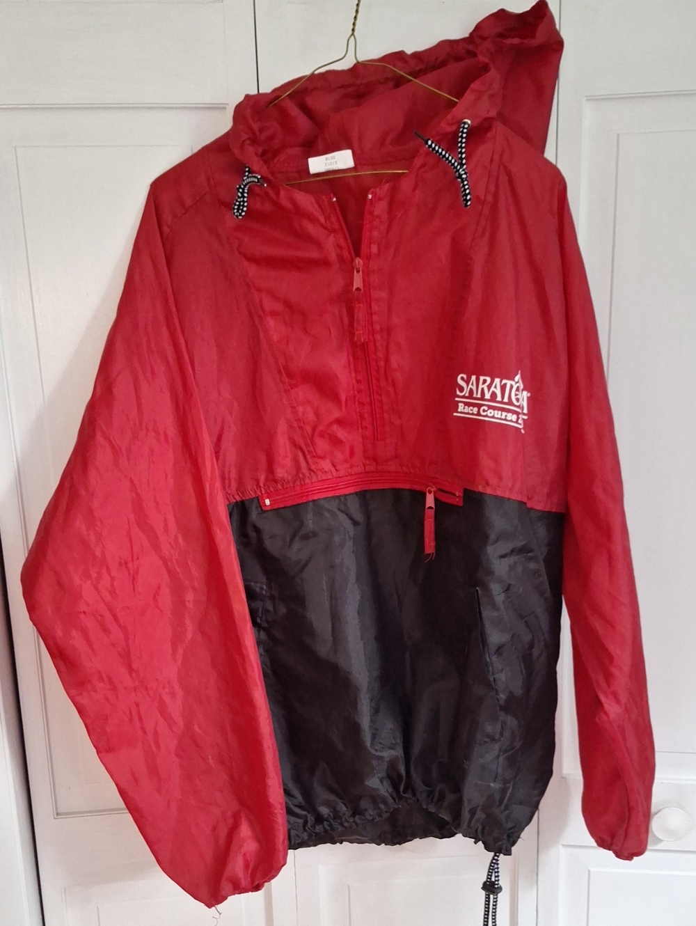 SARATOGA Race Course Red & Black Windbreaker Pullover
